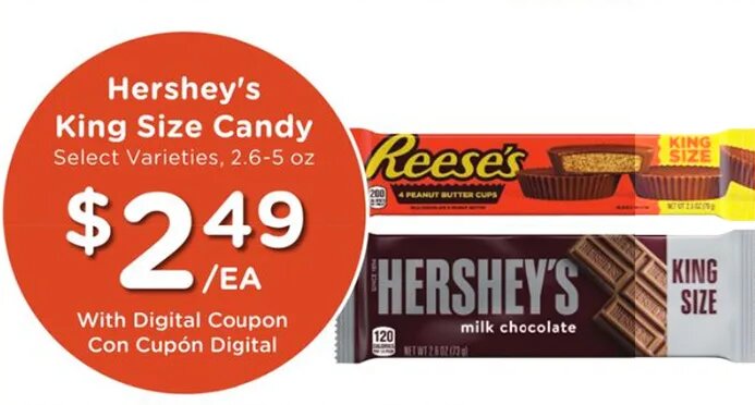 Hershey's King Size Candy at Ralphs