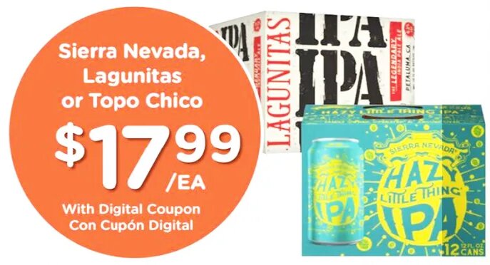 Sierra Nevada, Lagunitas or Topo Chico