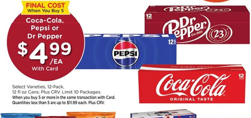 Coca-Cola, Pepsi or Dr Pepper at Ralphs