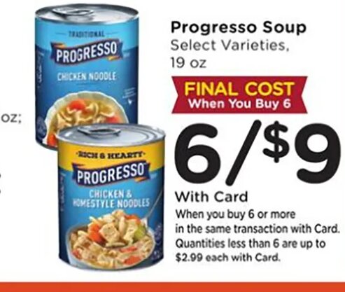 Progresso Soup at Ralphs