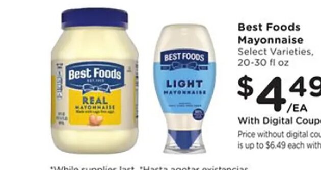 Best Foods Mayonnaise