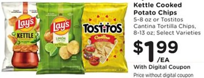 Lay's Potato or Kettle Cooked Potato Chips at Ralphs