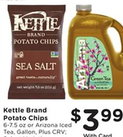 Kettle Brand Potato Chips / Arizona Iced Tea at Ralphs