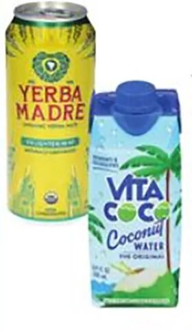 Vita Coco Coconut Water or Yerba Madre