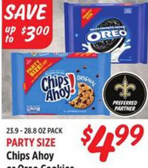Chips Ahoy or Oreo Cookies at Rouses