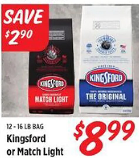 Kingsford or Match Light Charcoal