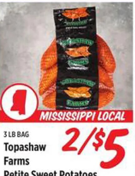 Topashaw Farms Petite Sweet Potatoes at Rouses