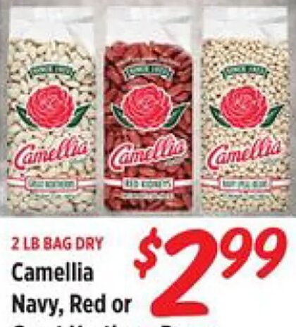 Camellia Navy, Red or Great Northern Beans