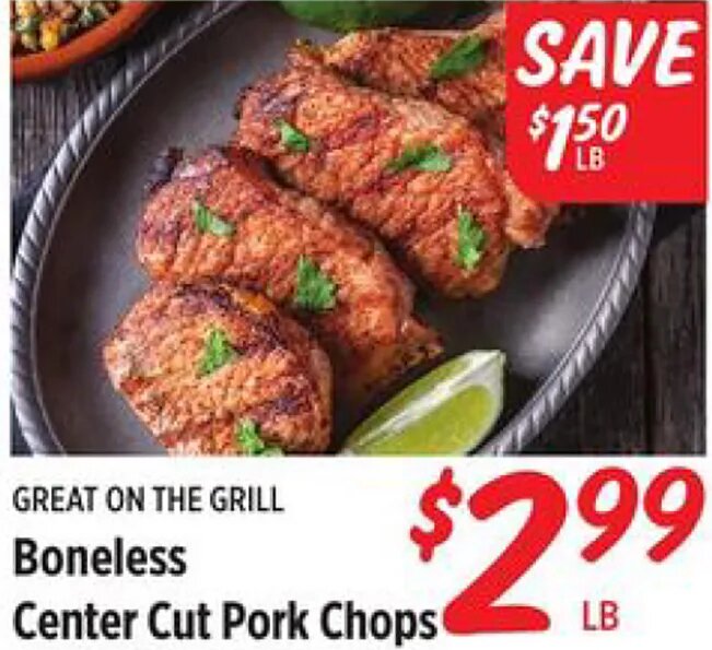 Boneless Center Cut Pork Chops at Rouses