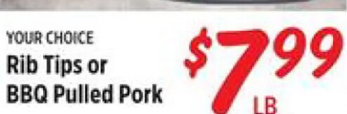 Rib Tips or BBQ Pulled Pork at Rouses