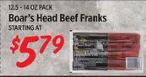 Boar's Head Beef Franks at Rouses