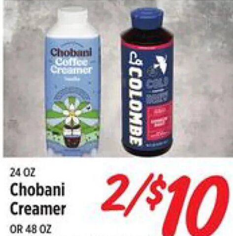 Chobani Creamer OR La Colombe Cold Brew at Rouses