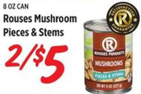 Rouses Mushroom Pieces & Stems