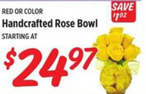 Handcrafted Rose Bowl