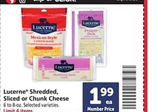 Lucerne Shredded, Sliced or Chunk Cheese at Safeway