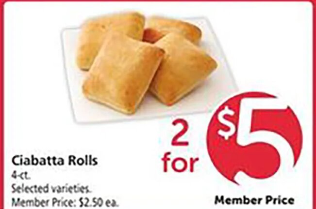 Ciabatta Rolls at Safeway