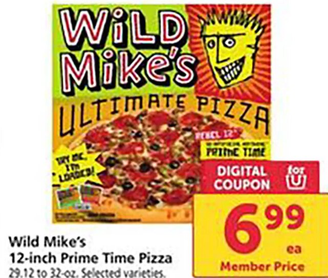 Wild Mike's 12-inch Prime Time Pizza at Safeway