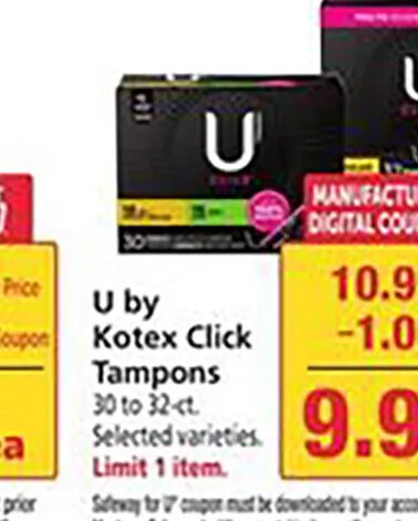 U by Kotex Click Tampons