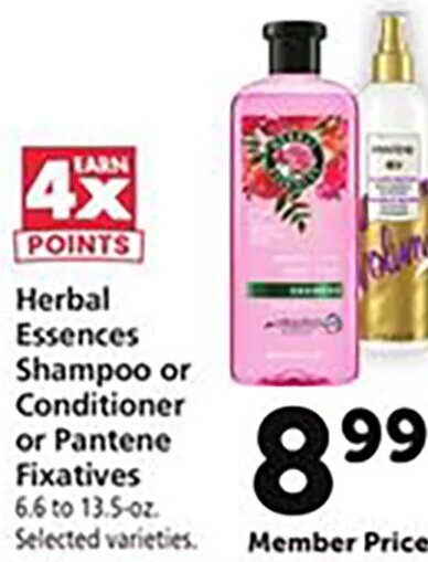 Herbal Essences Shampoo or Conditioner or Pantene Fixatives