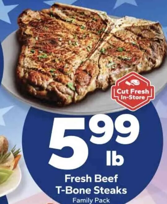 Fresh Beef T-Bone Steaks