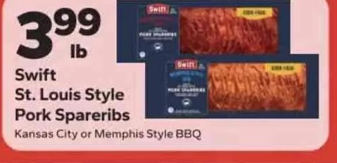 Swift St. Louis Style Pork Spareribs
