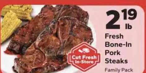 Fresh Bone-In Pork Steaks