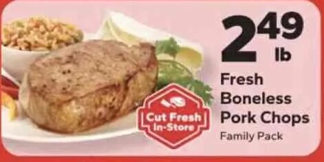 Fresh Boneless Pork Chops at Save A Lot