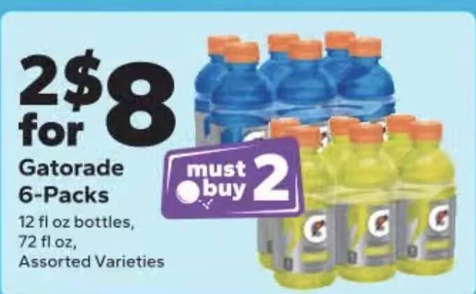 Gatorade 6-Packs at Save A Lot