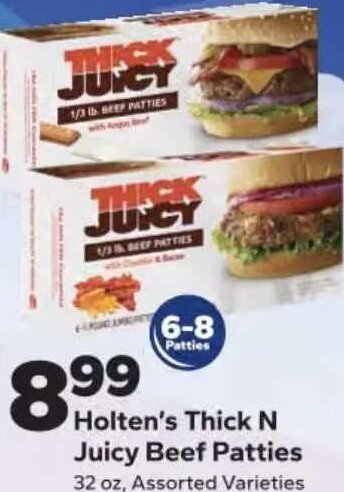 Holten's Thick N Juicy Beef Patties