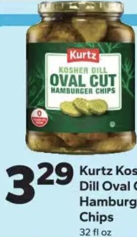 Kurtz Kosher Dill Oval Cut Hamburger Chips