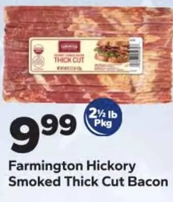 Farmington Hickory Smoked Thick Cut Bacon at Save A Lot