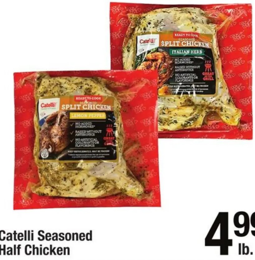 Catelli Seasoned Half Chicken