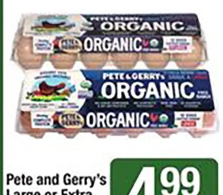 Pete and Gerry's Large or Extra Large Eggs at Shaw's