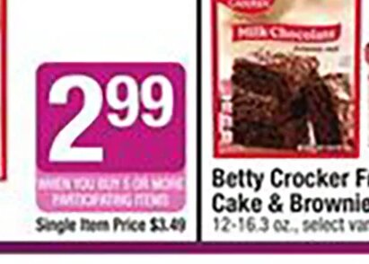 Betty Crocker Frosting, Cake & Brownie Mix