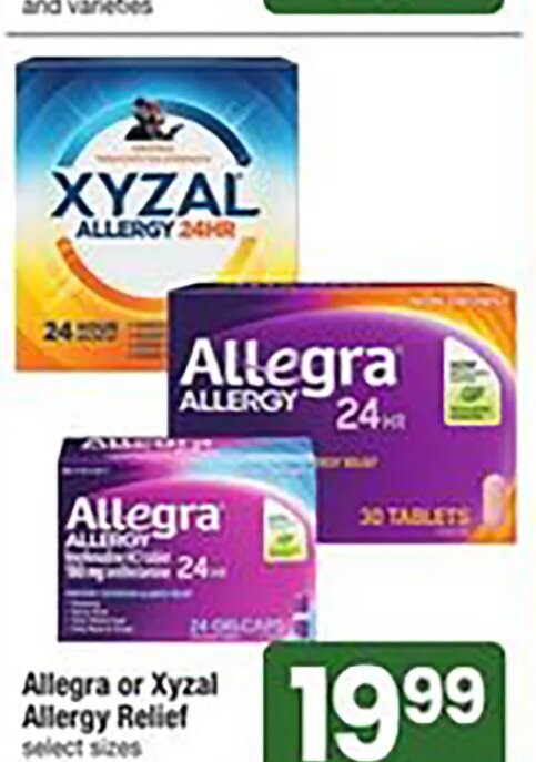 Allegra or Xyzal Allergy Relief