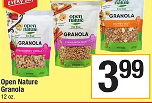 Open Nature Granola at Shaw's