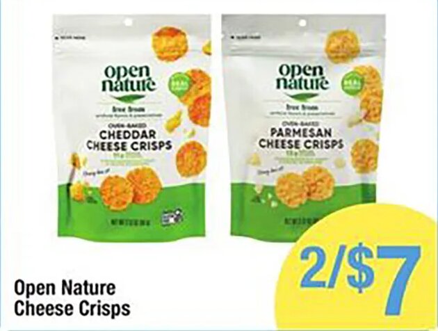 Open Nature Cheese Crisps at Shaw's