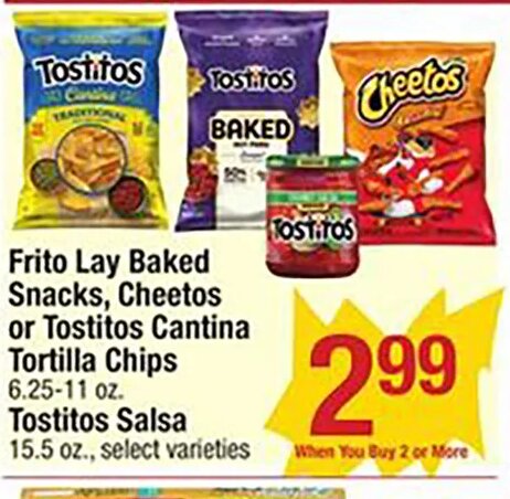 Frito Lay Baked Snacks, Cheetos or Tostitos at Shaw's