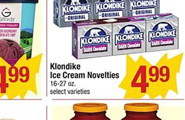Klondike Ice Cream Novelties at Shaw's
