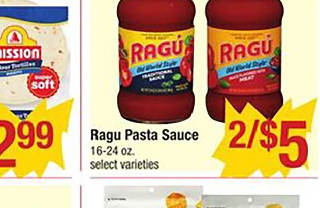 Ragu Pasta Sauce at Shaw's