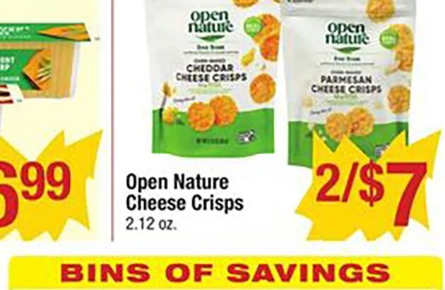 Open Nature Cheese Crisps at Shaw's