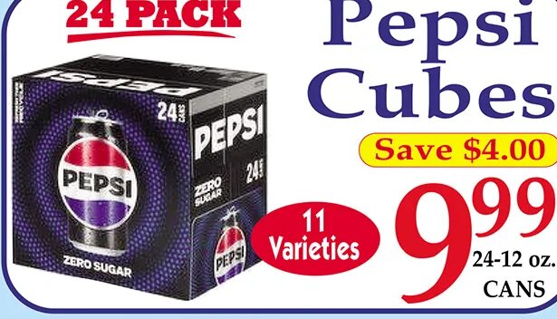 Pepsi Cubes at Market Basket
