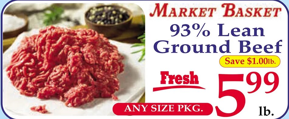 Market Basket 93% Lean Ground Beef at Market Basket