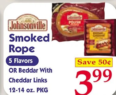 Johnsonville Smoked Rope at Market Basket