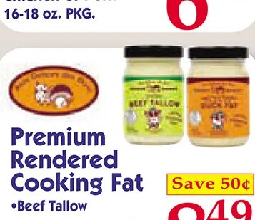 Premium Rendered Cooking Fat