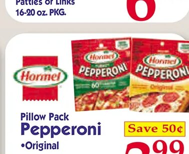 Hormel Pillow Pack Pepperoni at Market Basket