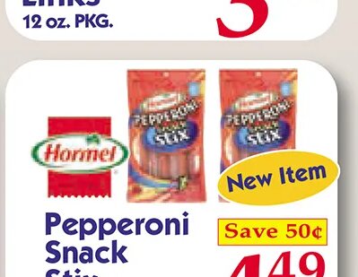 Hormel Pepperoni Snack Stix at Market Basket