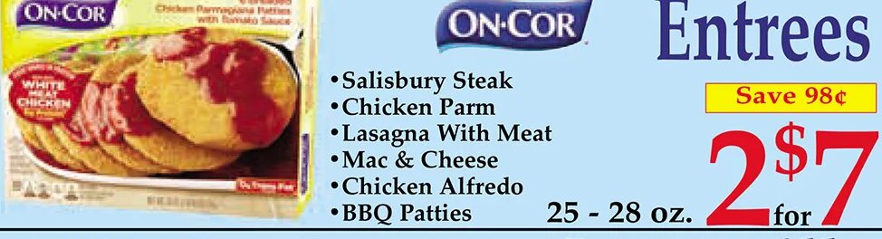 On-Cor Entrees