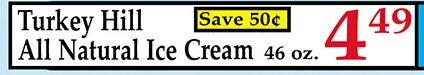 Turkey Hill All Natural Ice Cream at Market Basket