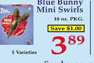 Blue Bunny Mini Swirls